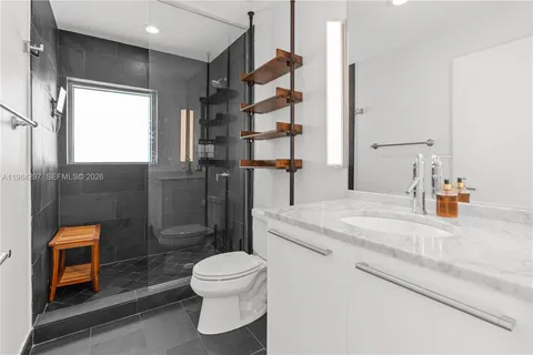 a view of balcony with furniture