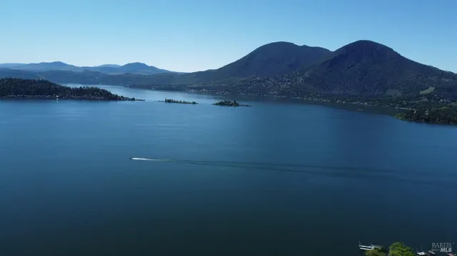 a view of a house with a mountain view