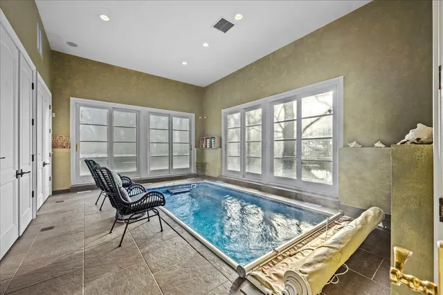 a living room with a couch and a table