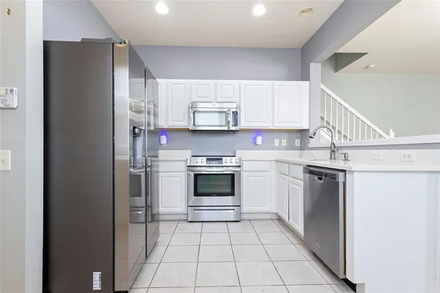 a view of a room with shelves