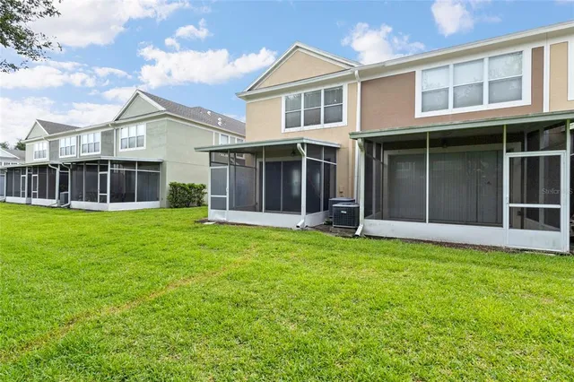 a view of a park with slides