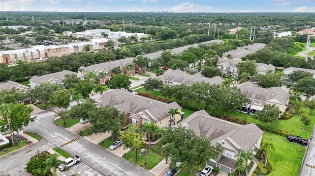an aerial view of a city