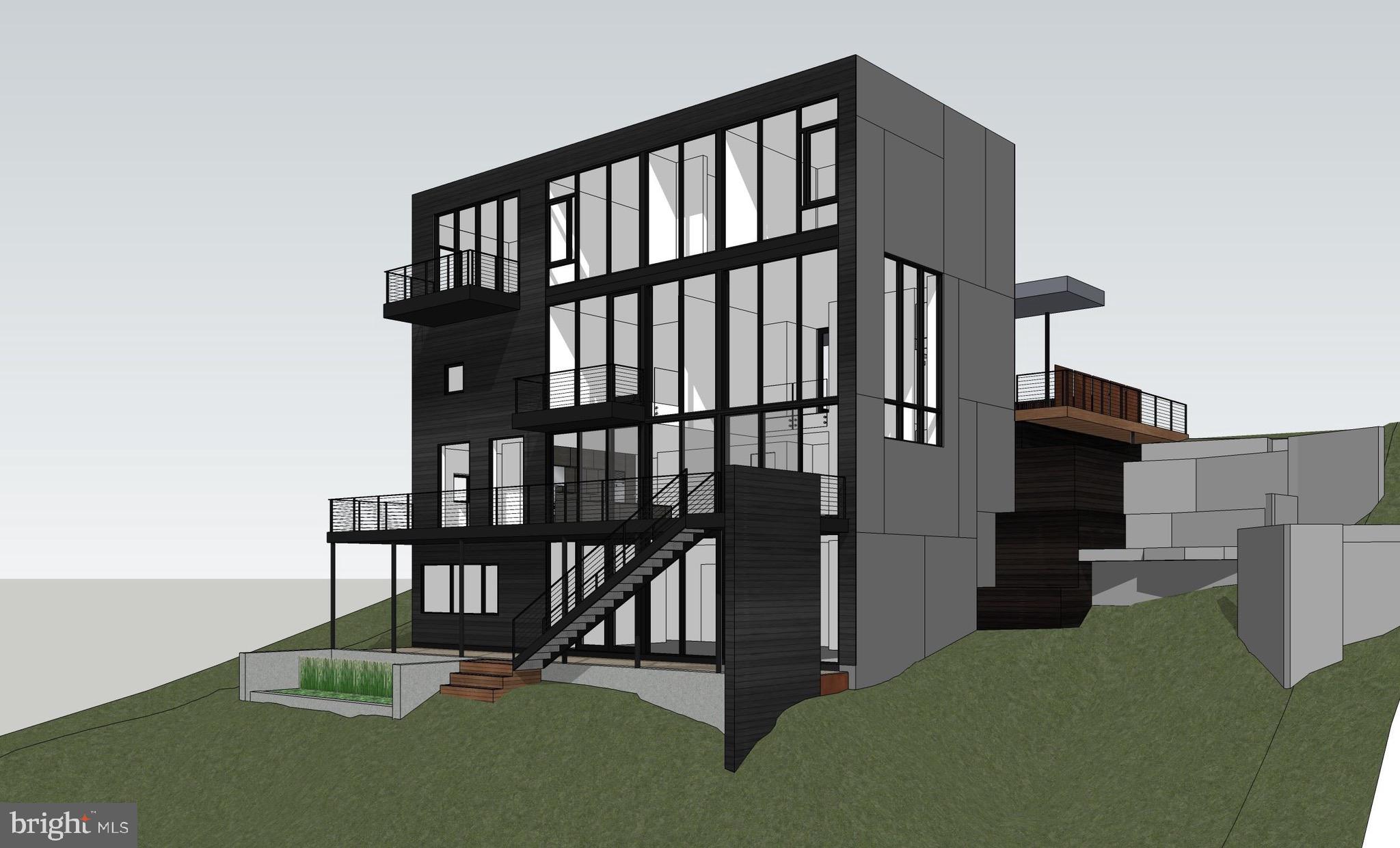 5202 Wyoming Road Bethesda, MD 20816 - Photo 40 of 40 Rear Elevation Rendering Pre-construction