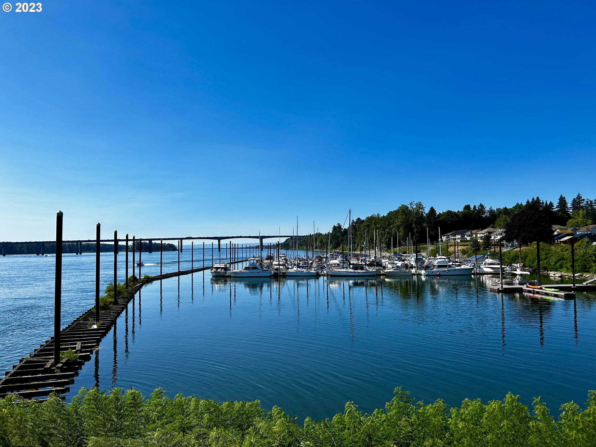 14029 Southeast 35th Loop Vancouver, WA 98683 - Photo 43 of 48 a view of a lake with boats and trees in the background