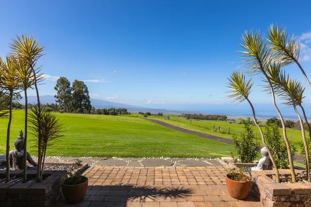 a view of a water with an outdoor space