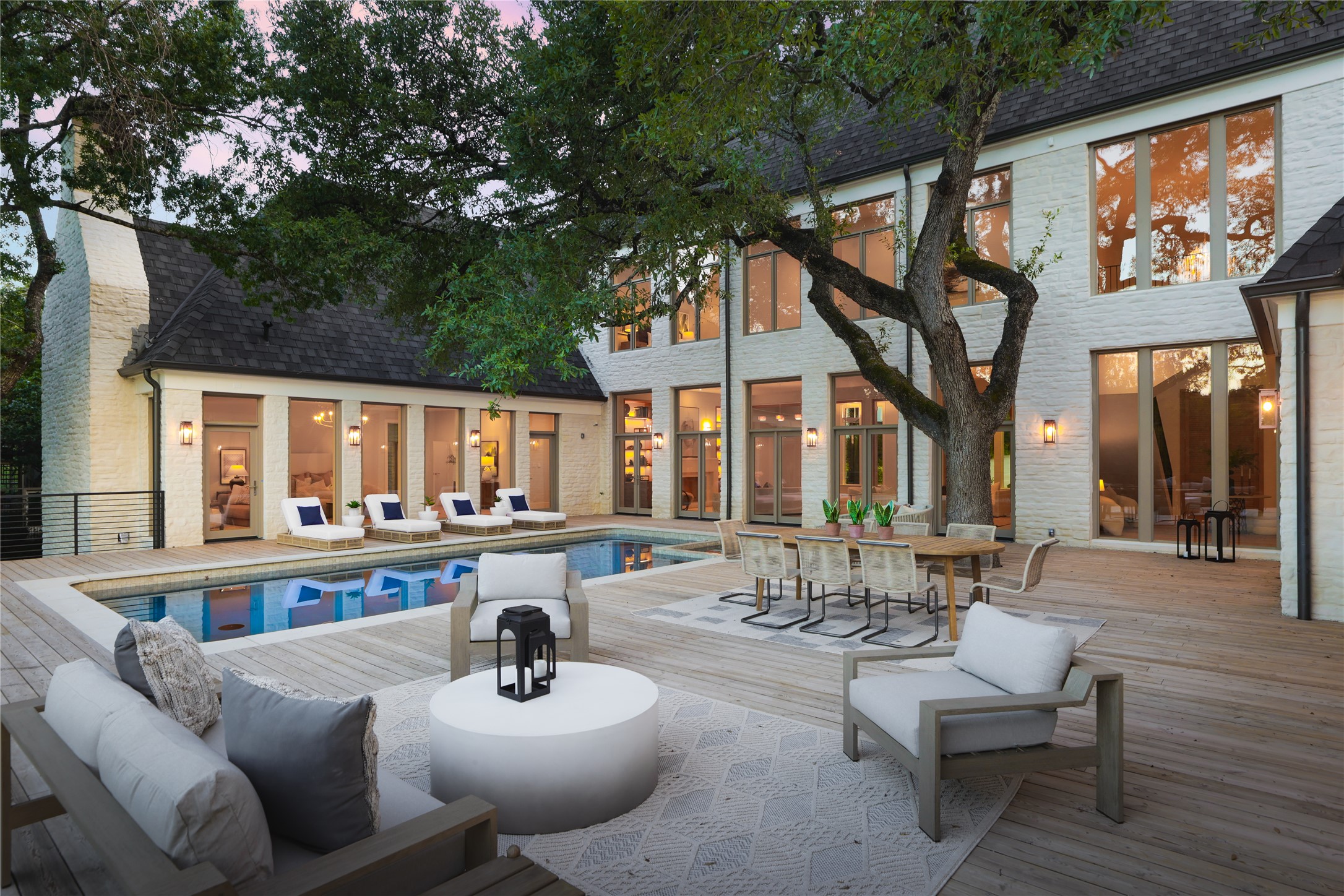 3614 Murillo Circle Austin, TX 78703 - Photo 14 of 40 a view of a patio with couches chairs and wooden floor