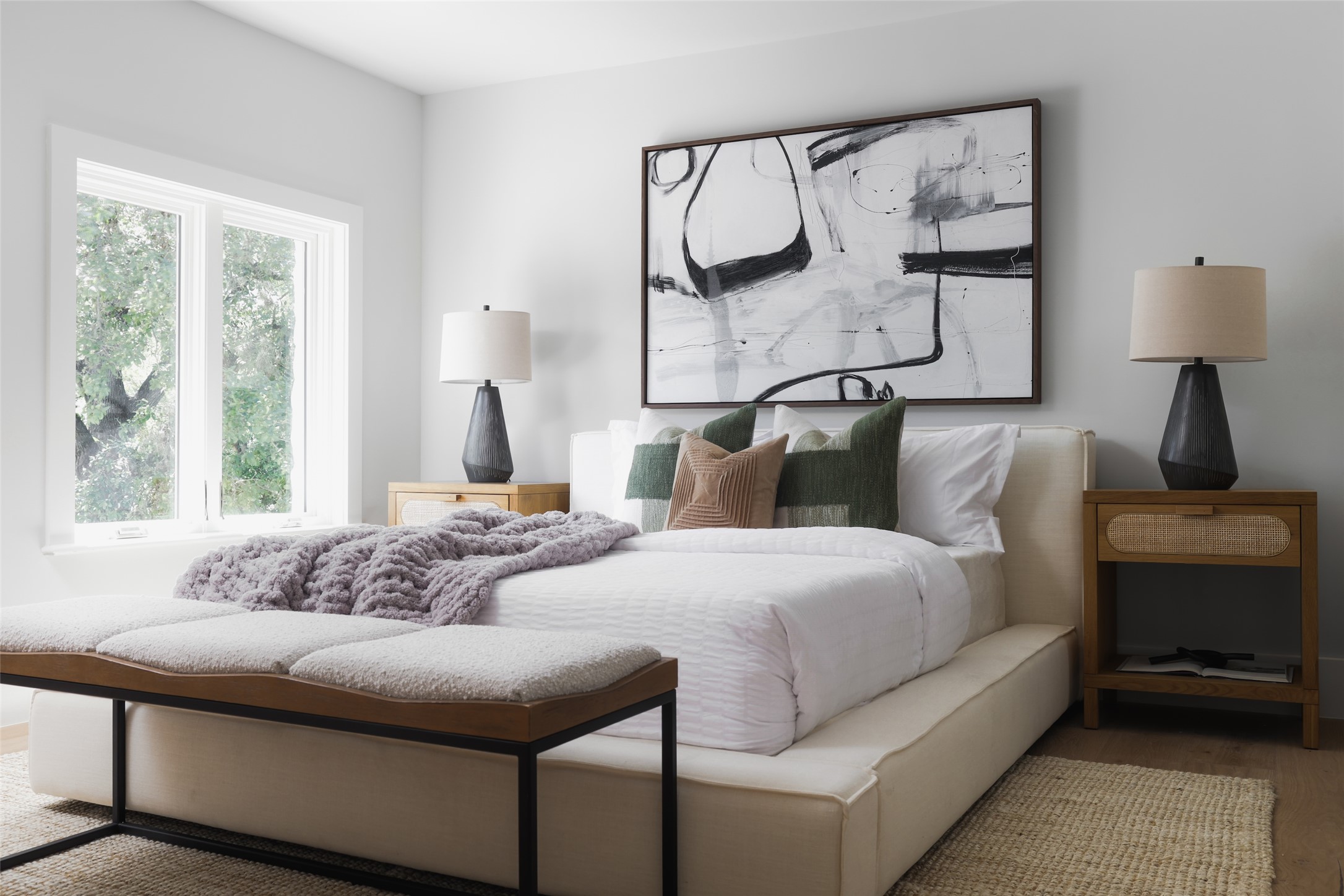 3614 Murillo Circle Austin, TX 78703 - Photo 40 of 40 a bedroom with a bed and wooden floor