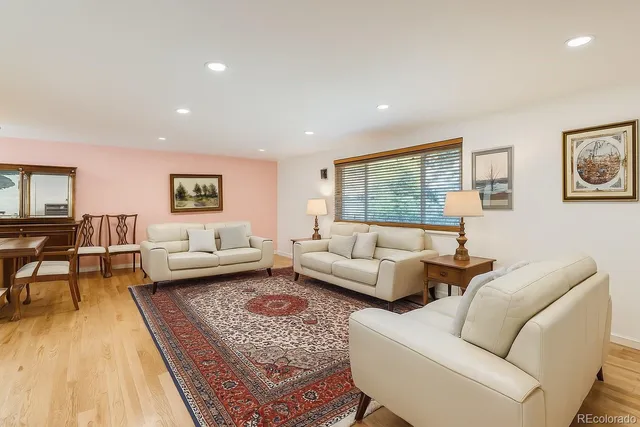 a living room with furniture and a couch