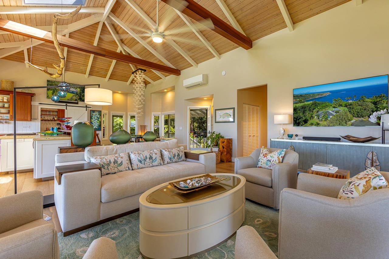 555 North Holokai Road Haiku, HI 96708 - Photo 6 of 50 The captivating interior design & vaulted open-beam ceilings are enhanced by the natural light