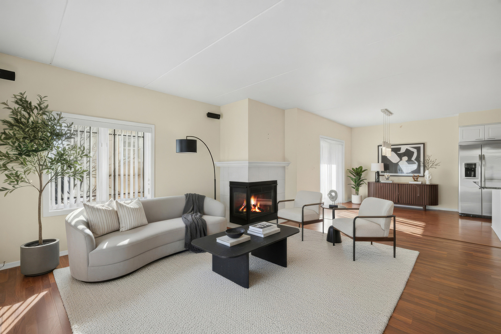 115 North Clifton Avenue, Unit 103 Park Ridge, IL 60068 - Photo 15 of 27 a living room with furniture and a fireplace