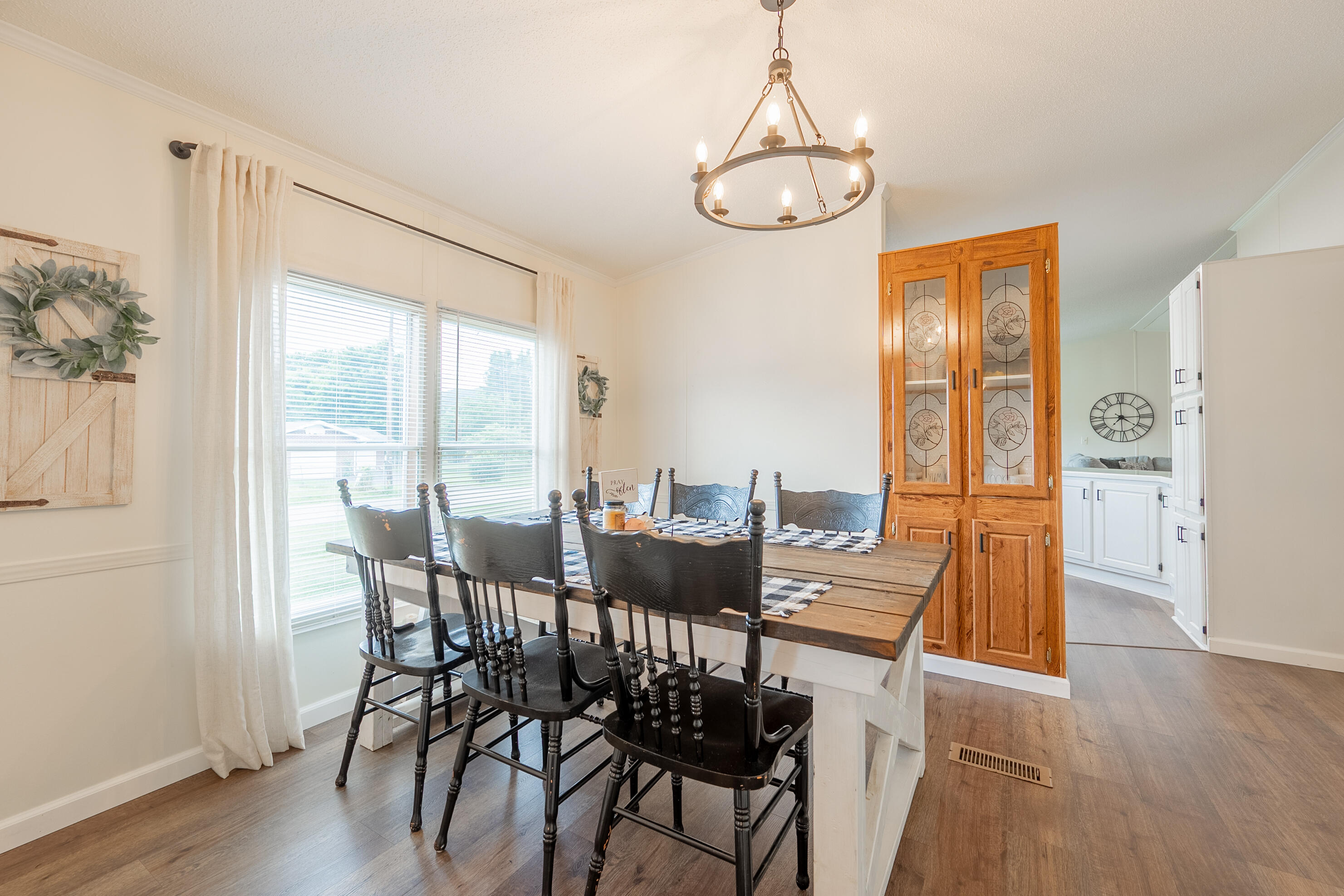 4405 Riffe Street Elliston, VA 24087 - Photo 17 of 101 a view of a dining room with furniture window and wooden floor