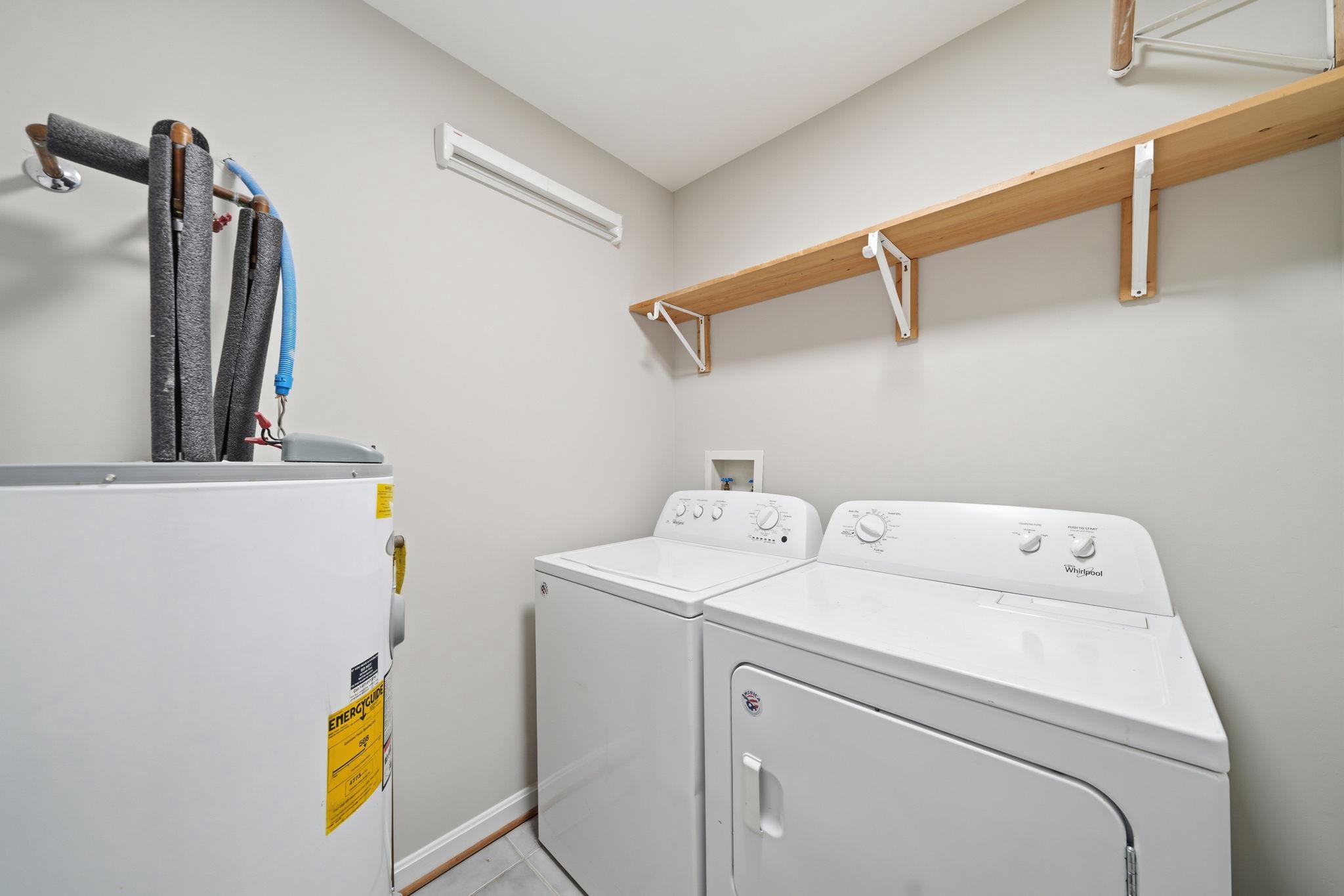5425 South Branch Road Fredericksburg, VA 22407 - Photo 31 of 41 Main floor laundry with shelves and drying racks