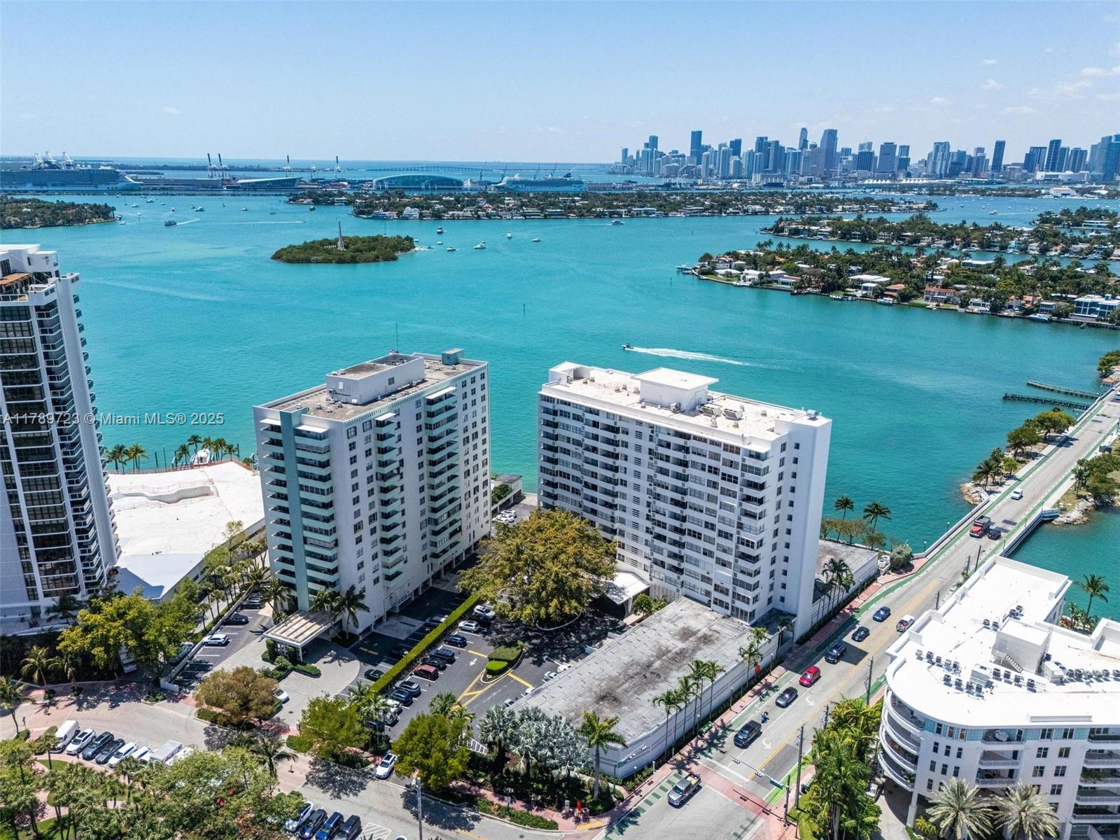 3 Island Avenue, Unit 3C Miami Beach, FL 33139 - Photo 55 of 73 a view of a city with tall buildings and a lake view