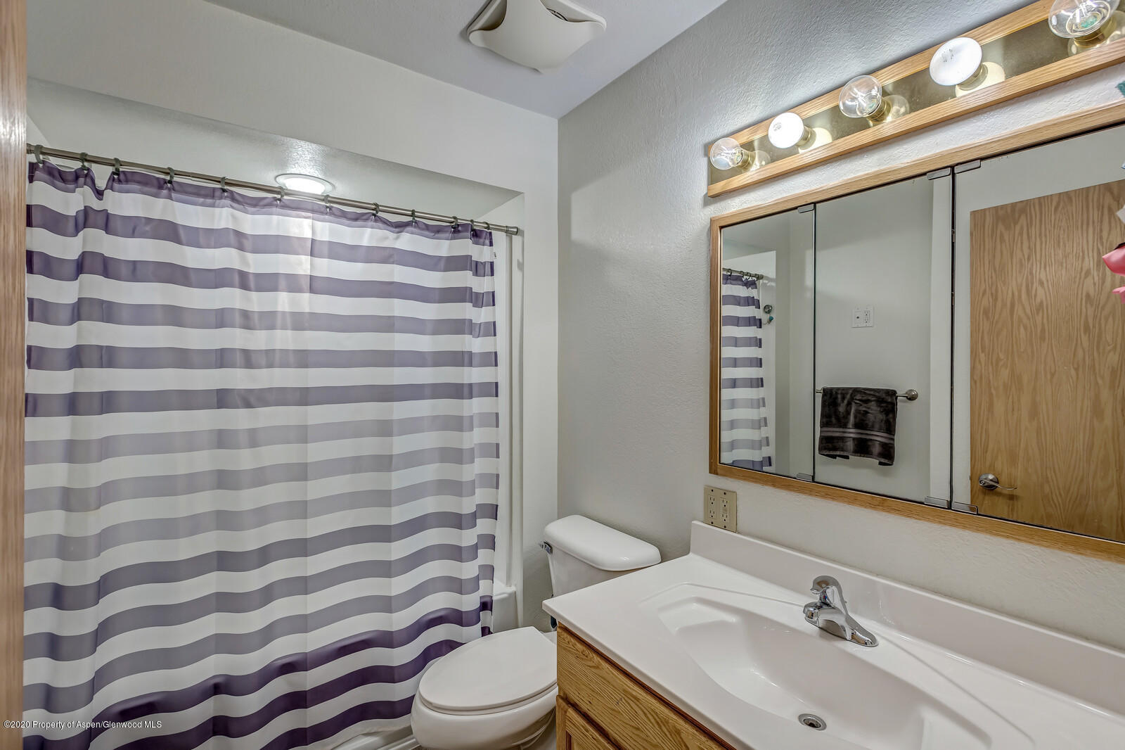 550 Aspen Avenue Rifle, CO 81650 - Photo 20 of 25 a bathroom with a sink a toilet and shower curtain