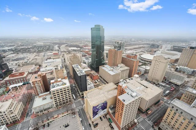 an outdoor space with patio view