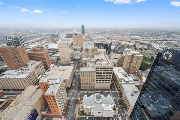 an aerial view of a city