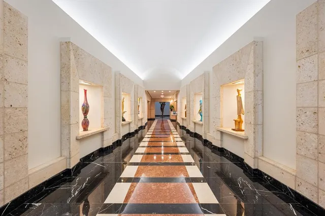 a view of a white building