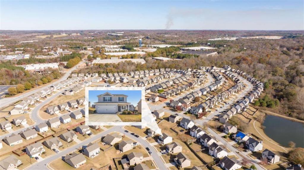 306 Seasons Valley Pendergrass, GA 30567 - Photo 34 of 37 an aerial view of residential houses with outdoor space