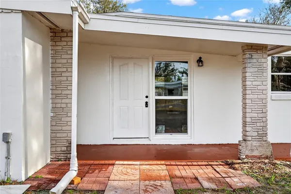 a view of front door of house