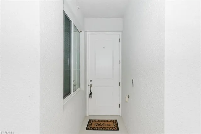 a view of small space with racks on the wall