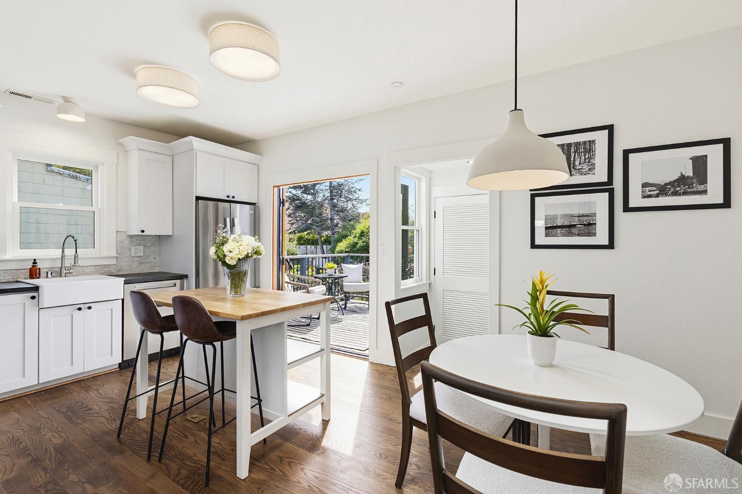1610 Oregon Street Berkeley, CA 94703 - Photo 20 of 68 a view of kitchen with cabinets and wooden floor