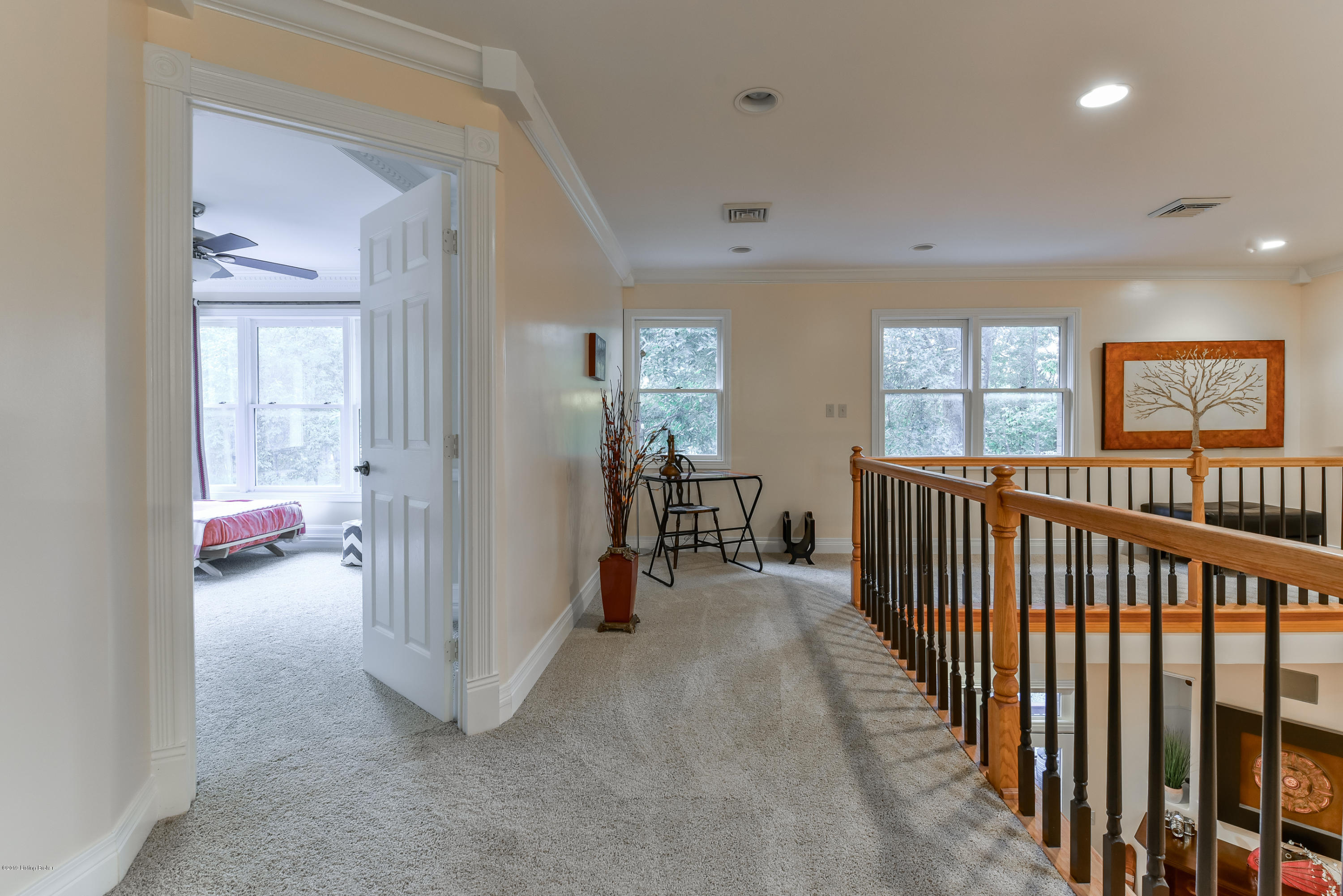 11511 Cedardale Road Anchorage, KY 40223 - Photo 18 of 99 At the top of the stairs on the second floor there is a large loft overlooking into the great room below.