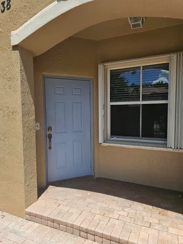 a view of front door of house