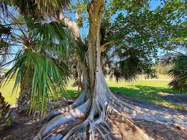 a view of a room with a large window