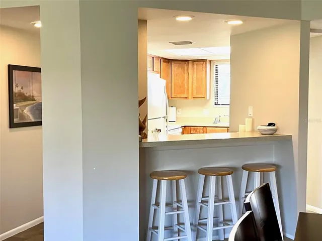 a kitchen with a window