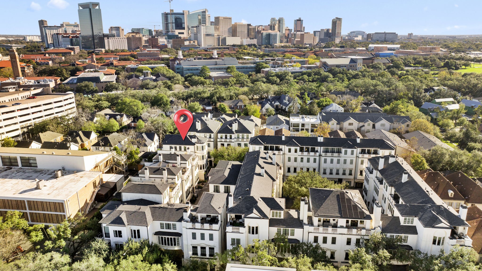 1723 Sunset Boulevard Houston, TX 77005 - Photo 46 of 50 From above, the home’s central location stands out, offering convenient access to Rice Village, The Med Center, Hermann Park is just a couple blocks away, and a block down the road is Fleming Park which offers a playground for kids.