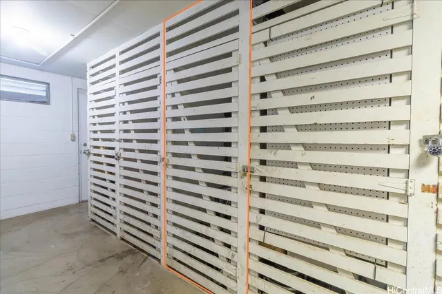 a view of a room with a white walls