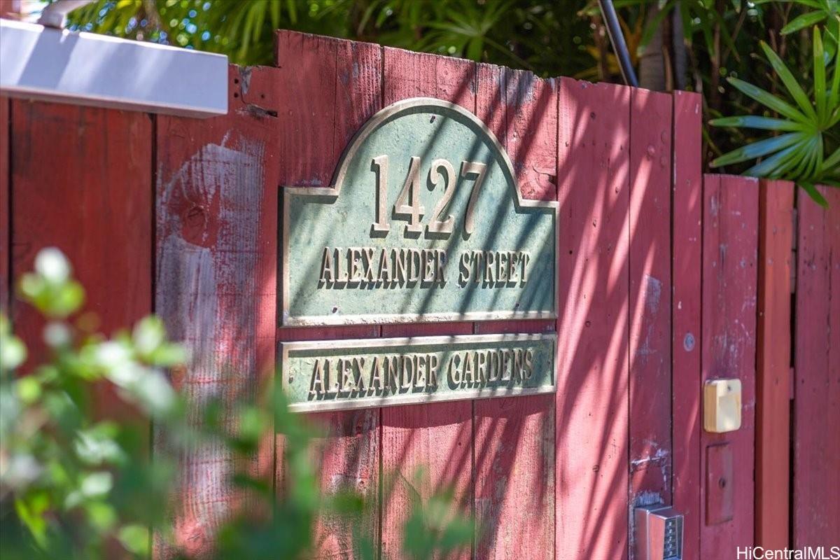1427 Alexander Street, Unit 202 Honolulu, HI 96822 - Photo 10 of 16 picture of the front gate into the complex