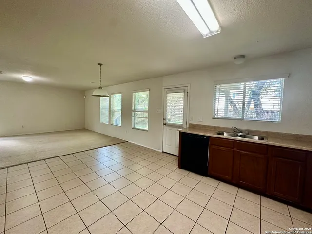 a large parking space in a room