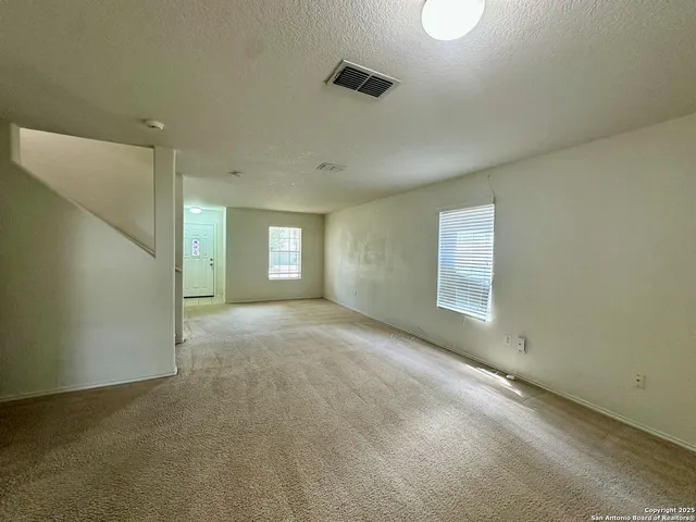 a view of a livingroom with a window