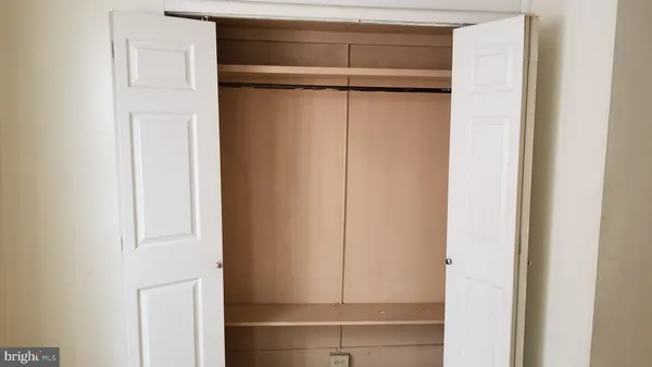 a close view of closet