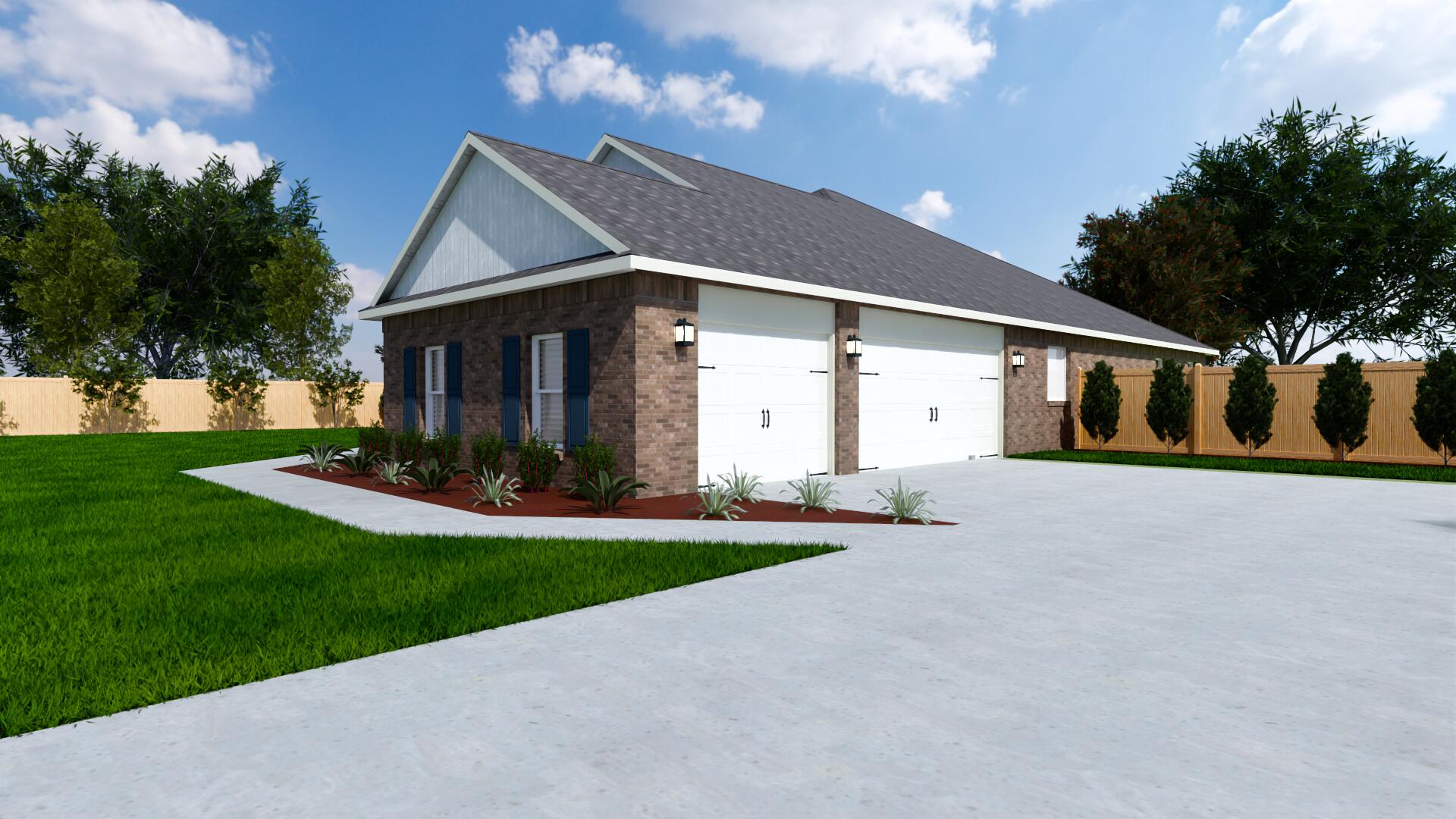 4827 Horace Lunsford Road Milton, FL 32570 - Photo 2 of 38 Turquoise Estate A Render - Garage Side