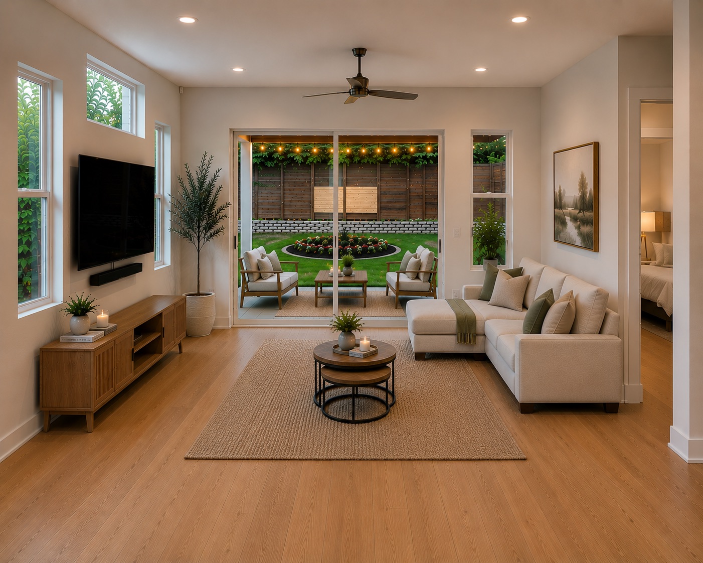 1719 Bunche Road Austin, TX 78721 - Photo 4 of 22 Bright, open-concept living area with direct access to a private backyard retreat.