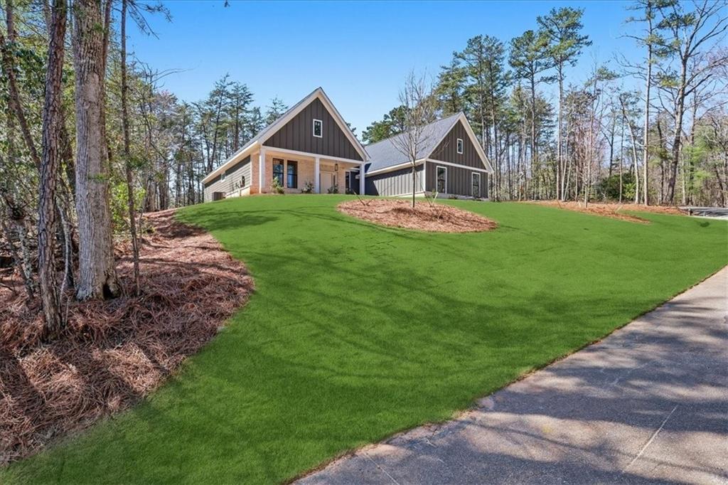 196 Red June Lane Clarkesville, GA 30523 - Photo 51 of 69 a front view of house with yard and green space