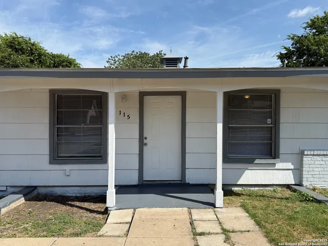 a front view of a house