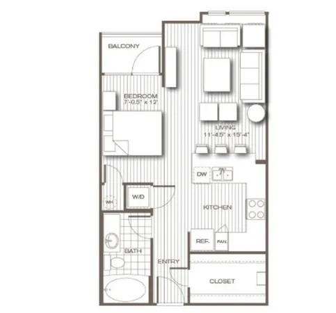 $1,402 | 2727 Brazos Street, Unit 15, Houston, TX 77006