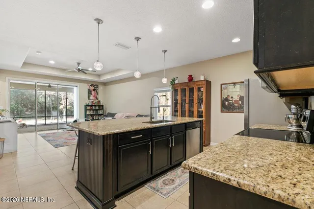 a view of backyard with hardwood