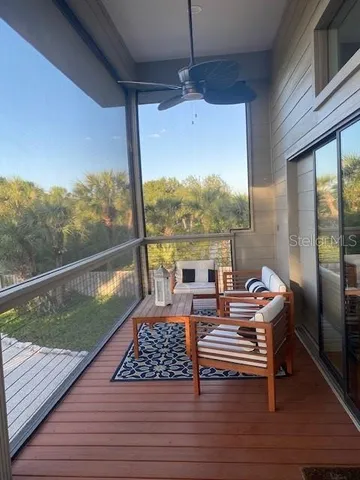 a outdoor view with a sitting space