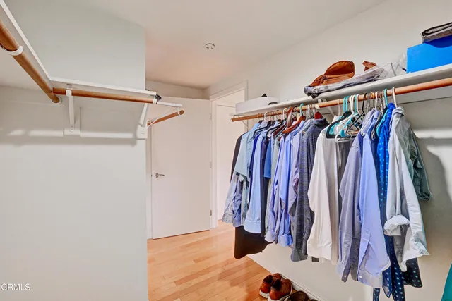 a city street lined with tall buildings