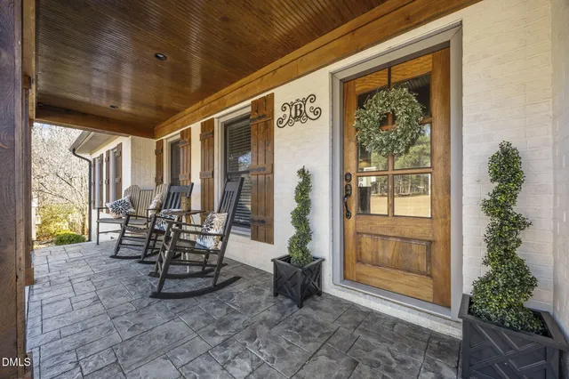 a view of outdoor space with seating area