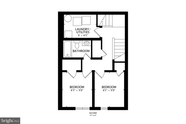 a picture of a bench in front of a door