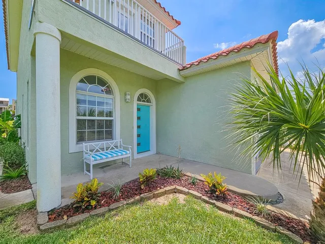 a view of a swimming pool with a lounge chairs