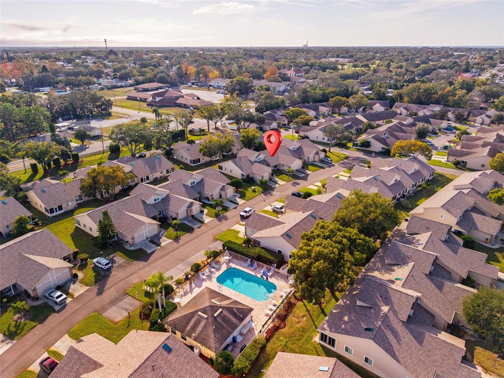 6506 Thicket Trail New Port Richey, FL 34653 - Photo 69 of 71 an aerial view of residential houses with outdoor space