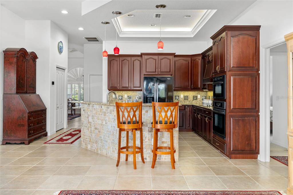 1016 Scherer Way Osprey, FL 34229 - Photo 47 of 76 a kitchen with granite countertop a refrigerator and a sink