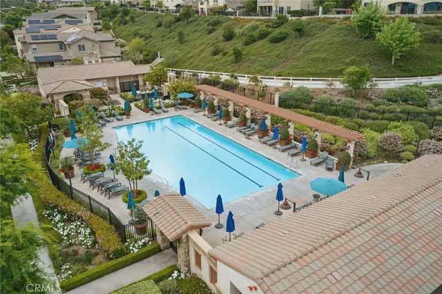 an aerial view of a house having outdoor space