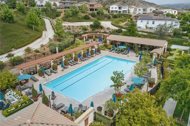 an aerial view of a balcony